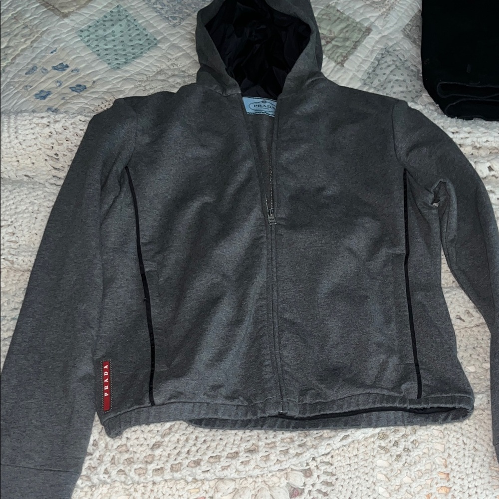 Prada Gray Zip-Up Jacket
